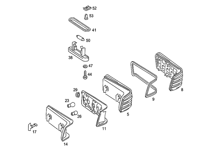 2018201664 - Electrical System: Tail Lamp for Mercedes-Benz: 190, 190D, 190E Image image