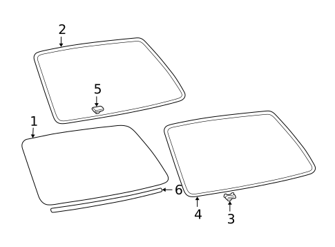 Glass & Hardware - Back for 2003 Hyundai Sonata #0