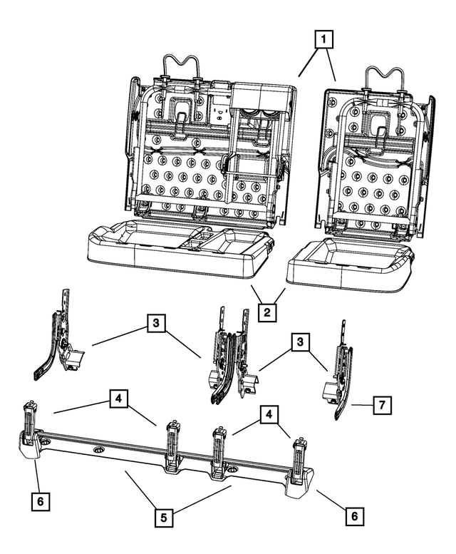 « 1BF651D5AA – Interior Trim : Support Couvercle, Côté Gauche pour Mopar Image »