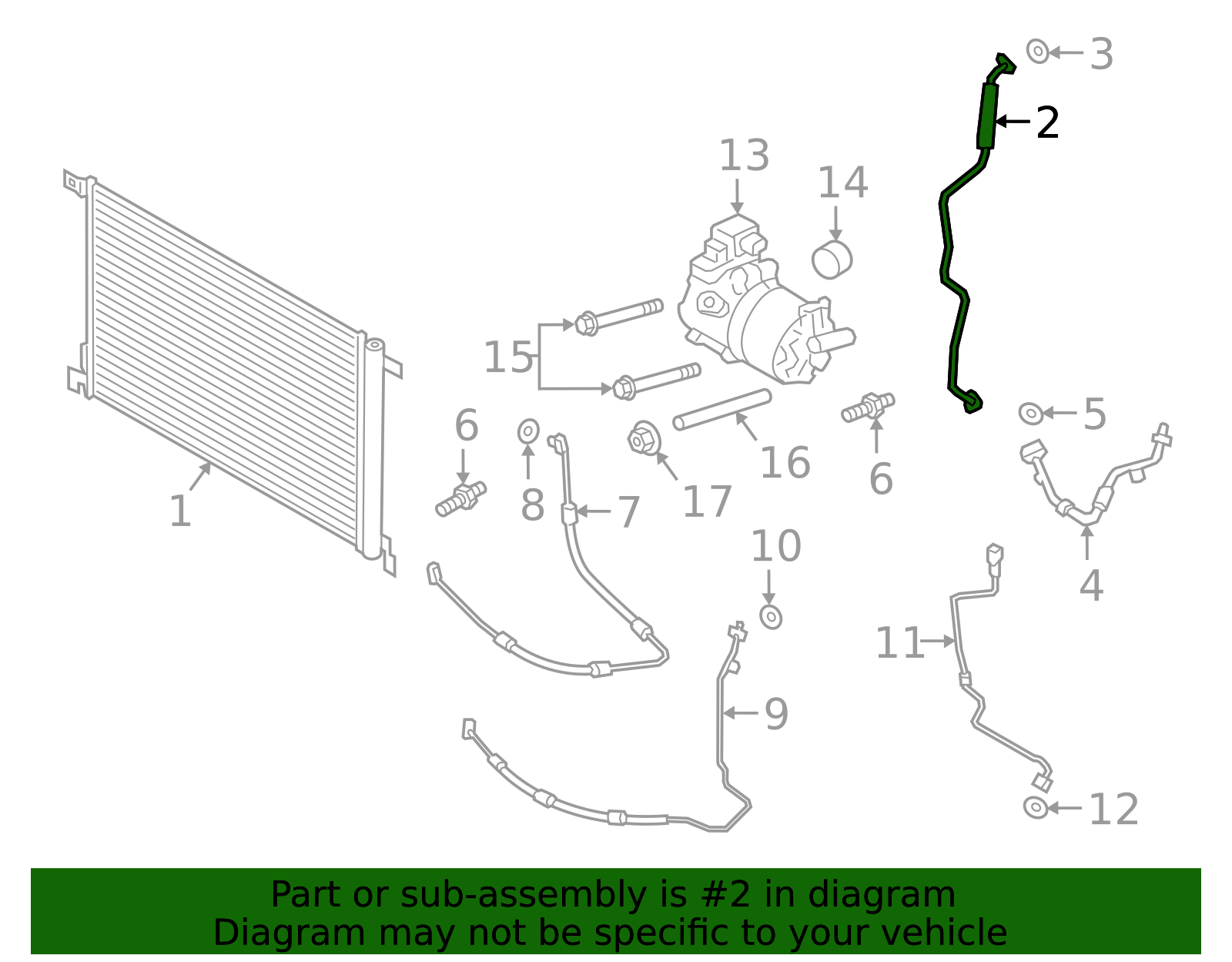 Rear Suction Line - Porsche (9Y0-816-739-C)