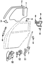 E6DZ5425712B - Body: Door Glass for Ford: Taurus | Mercury: Sable Image