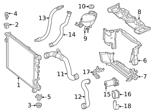Radiator & Components for 2021 Mercedes-Benz Metris #2