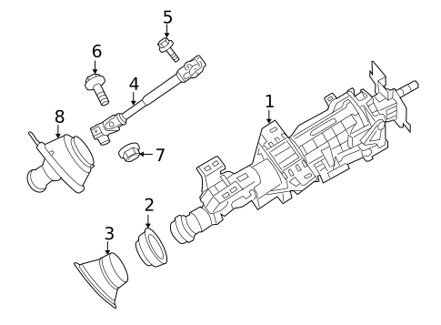 Steering Column Assembly for 2009 Nissan Altima #0