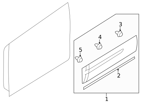 Exterior Trim - Front Door for 2004 Subaru Baja #0
