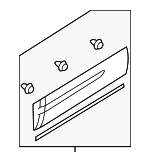 91112AE40ANN - Body: Side Molding for Subaru Image