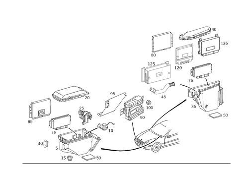 Apparatus Case and Control Units for 2002 Mercedes-Benz CL55 AMG #0