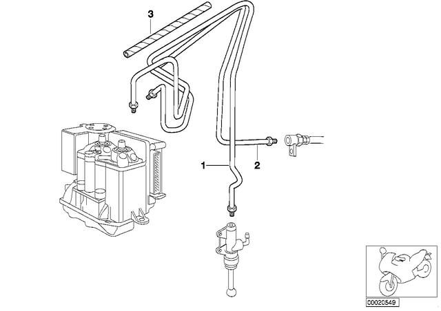 34322310078 - Brakes: Spiral Conduit - L=1500Mm for BMW-Motorrad Image