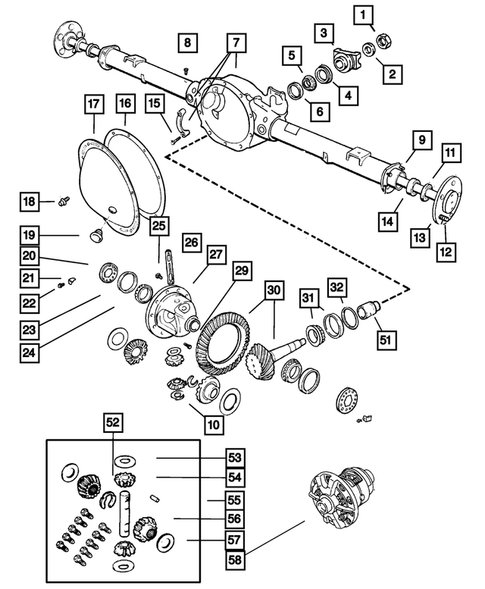 Differential and Housing for 2002 Dodge Durango #0