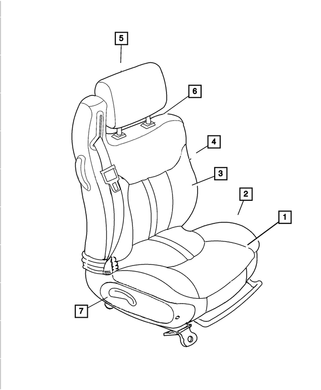 4856867 - Interior Trim: Seat Recliner Handle, Left for Mopar Image