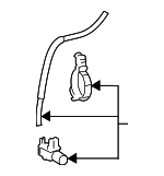 258600P070 - Emission System: Vacuum Valve for Lexus: RX350 Image