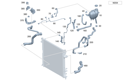 Expansion Tank, Mounting and Hoses for 2026 Mercedes-Benz GLE350 #0