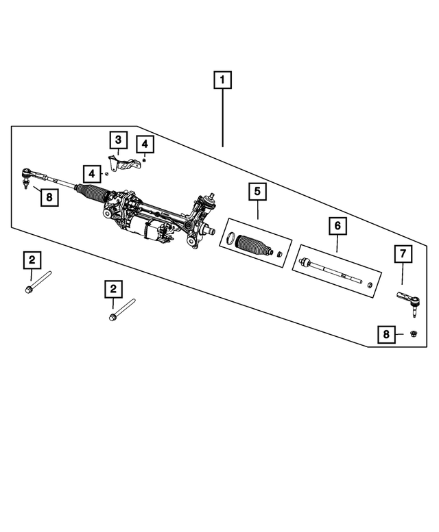 68550779AA - : Steering Gear Boot Kit for Mopar Image