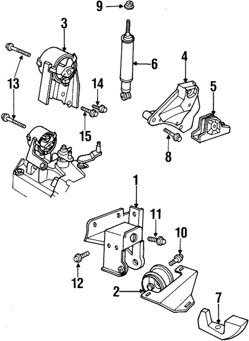 Engine & Trans Mounting for 1998 Dodge Neon #1