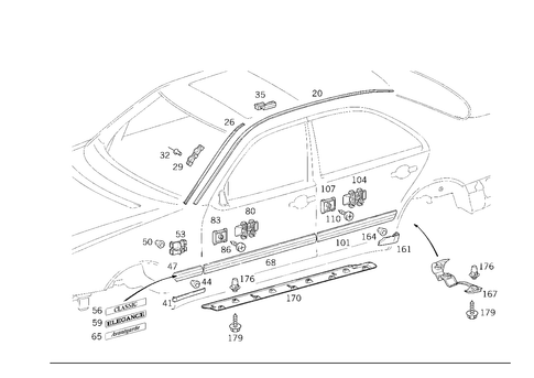 Outside Attachment Parts for 1999 Mercedes-Benz E430 #0