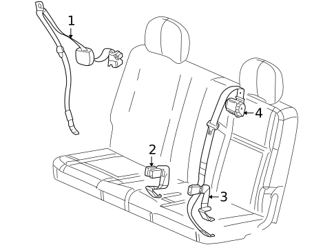 Rear Seat Belts for 2007 Buick Terraza #0
