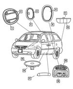SH75TL2AA - Electrical: Grab Handle, Left for Mopar Image