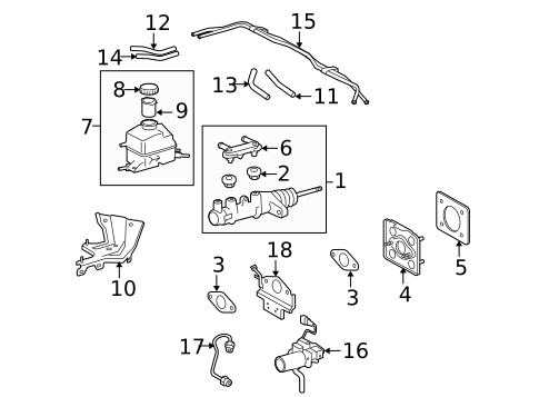 Master Cylinder - Components On Dash Panel for 2012 Lexus RX450h #0
