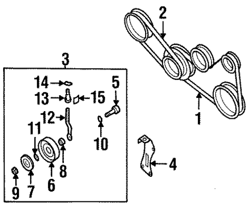Belts & Pulleys for 1997 Nissan Maxima #0