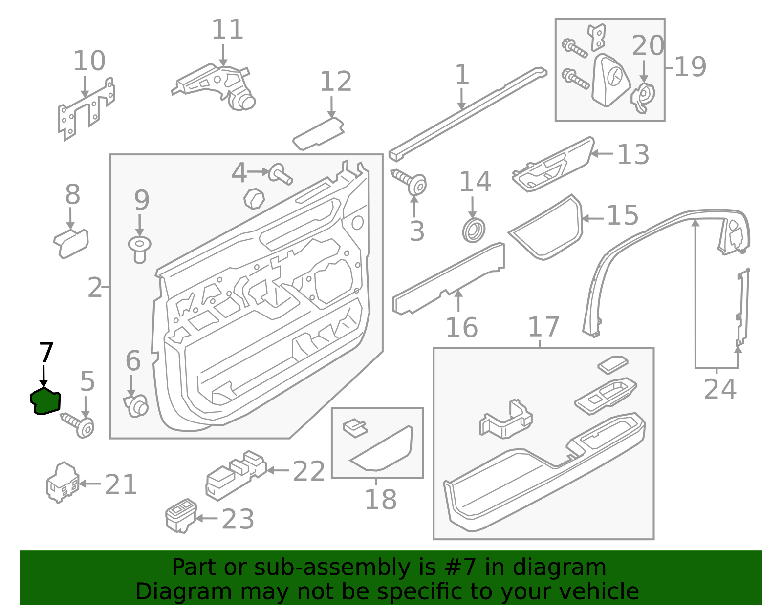 JL1Z-41692-A - Door Trim Panel Grommet Ford Parts Direct