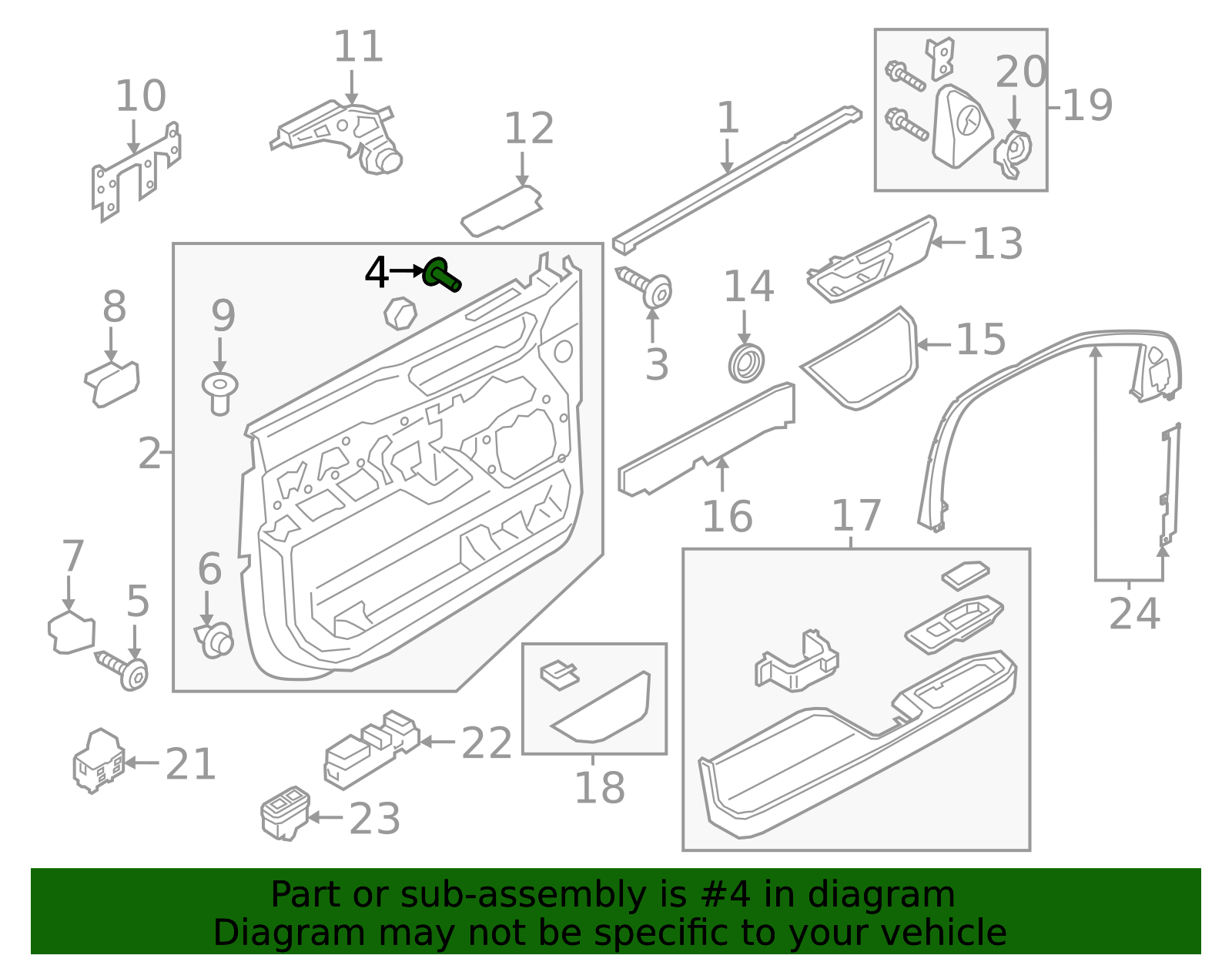 W714171-S439 Door Interior Trim Panel Nut - Ford | TascaParts.com