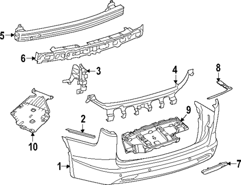 Bumper & Components - Rear for 2018 Chrysler Pacifica #1