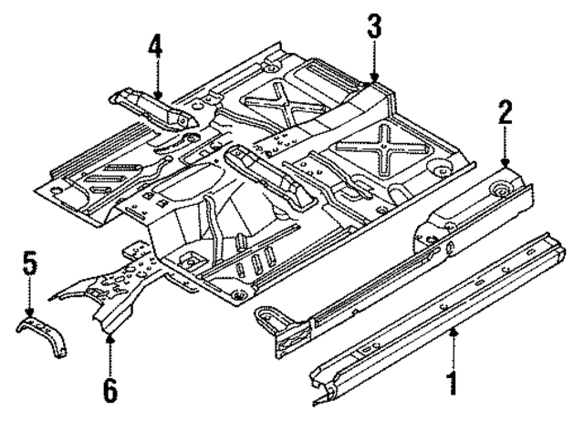 743121S530 - : Front Floor Pan for Nissan Image