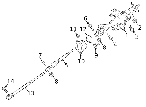 Steering Column Assembly for 2017 Nissan TITAN XD #0