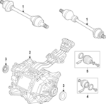 36003618 - Universals &amp; Rear Axle: Axle Assembly for Volvo: XC90 Image