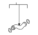 1K0145832E - Cooling System: Pressure Pipe for Volkswagen: Eos, GTI, Jetta, Passat Image