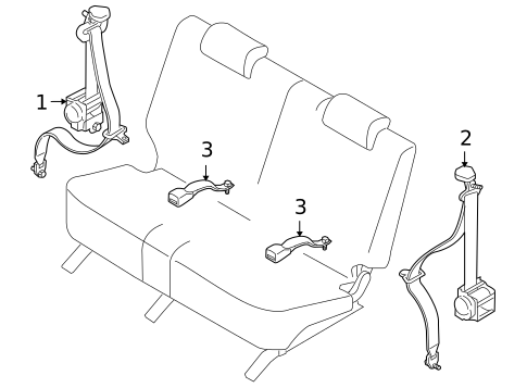 Third Row Seat Belts for 2013 Mazda CX-9 #0