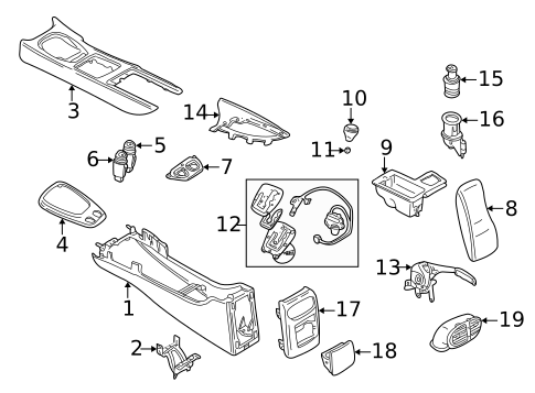 Console for 2001 Jaguar S-Type #0