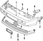 535807217EGRU - Body: Bumper Cover for Volkswagen: Corrado Image
