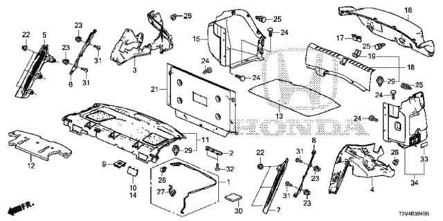 Rear Tray - Side Lining for 2014 Honda Accord #0