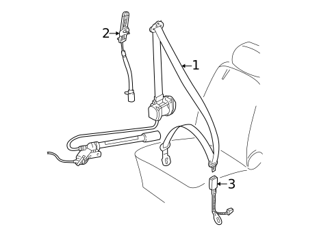 Front Seat Belts for 1998 Audi A8 Quattro #0