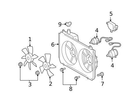 Cooling Fan for 2008 Lexus RX400h #0