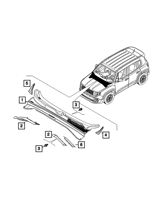 68409824AA - Body Sheet Metal Except Doors: Insulator for Mopar Image