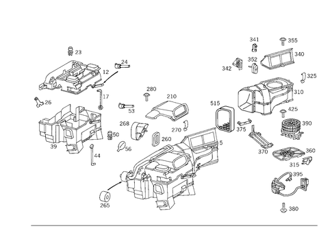 Heater Case with Blower for 2002 Mercedes-Benz CLK430 #0