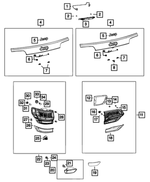 68217433AD - : Tail Lamp, Left, Russia for Mopar Image