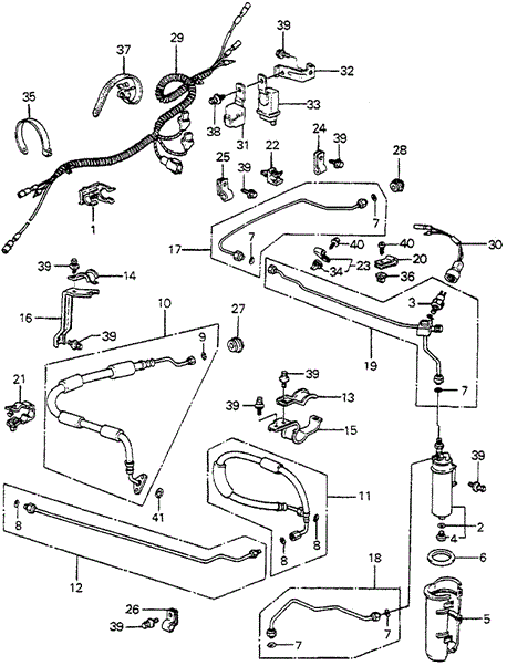 A/C Hoses - Pipes (Keihin) for 1984 Honda Accord #0