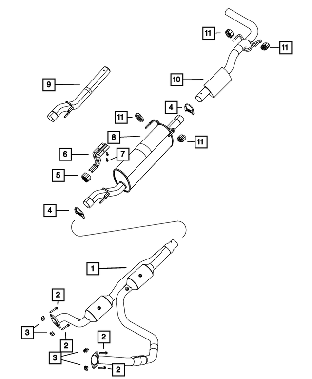 68527766AA - Exhaust: Exhaust Pipe And Converter for Mopar Image image