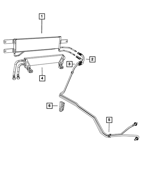 Transmission Oil Cooler, and Lines for 2008 Dodge Ram 1500 #1
