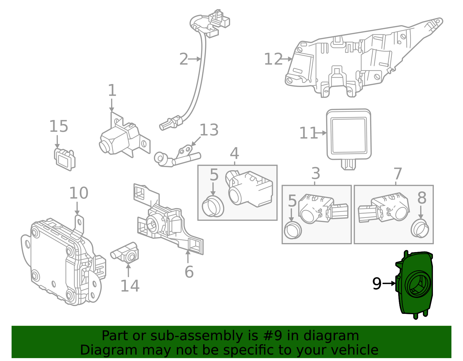 2023-2025 Lexus Parking Aid Sensor Housing 89348-48640-B3 | OEM