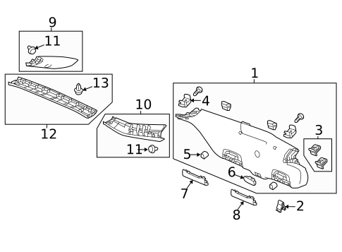 Interior Trim for 2017 Honda Civic #0