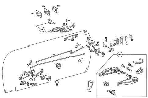 Locking System for 1985 Mercedes-Benz 380SL #1
