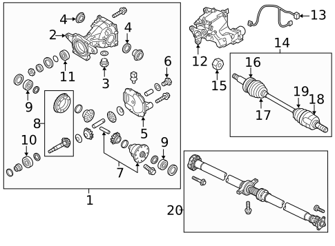 Axle & Differential for 2020 Kia Sportage #1