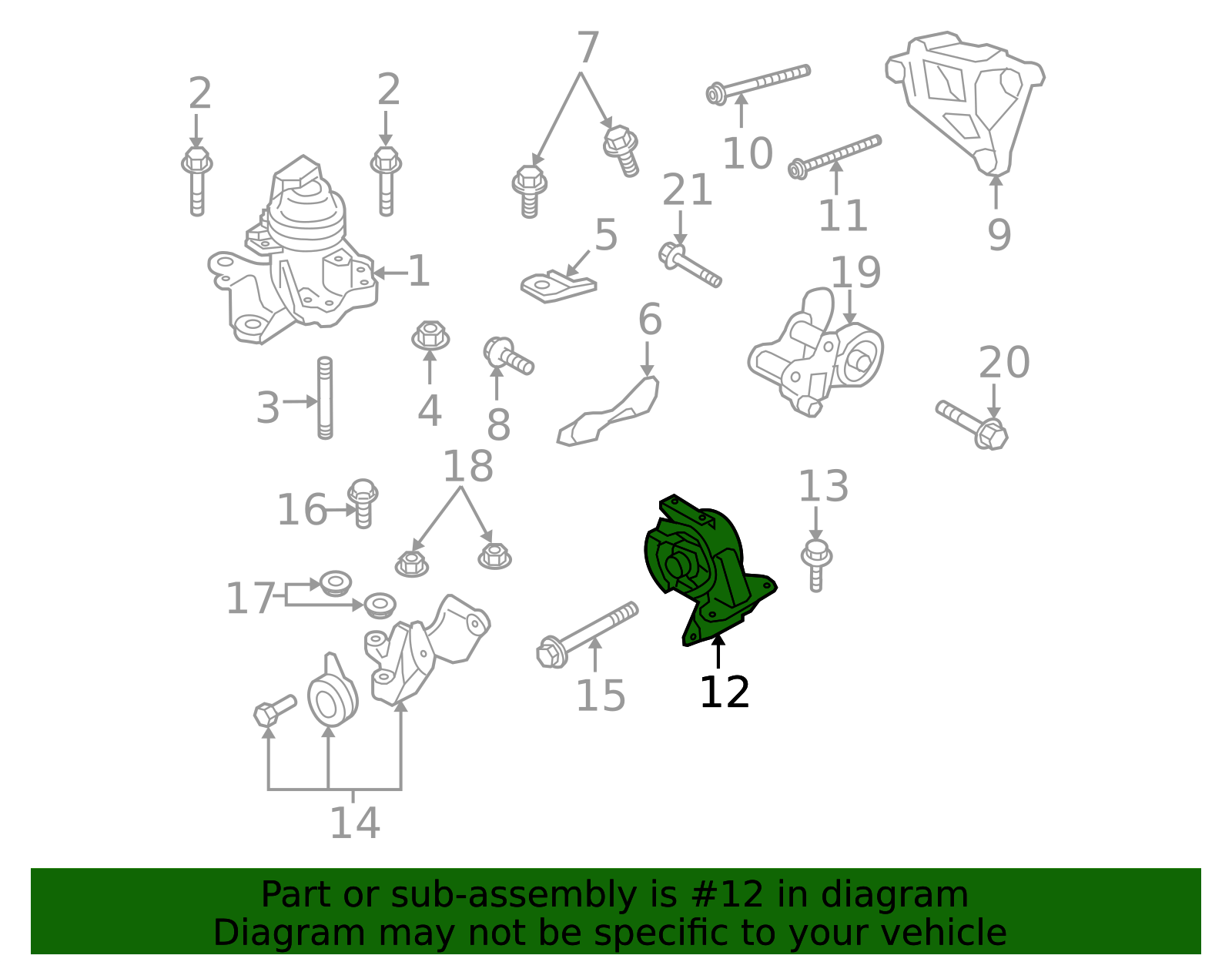 TD11-39-070C - Engine Mount 2007-2015 Mazda CX-9 | Mazda-Parts