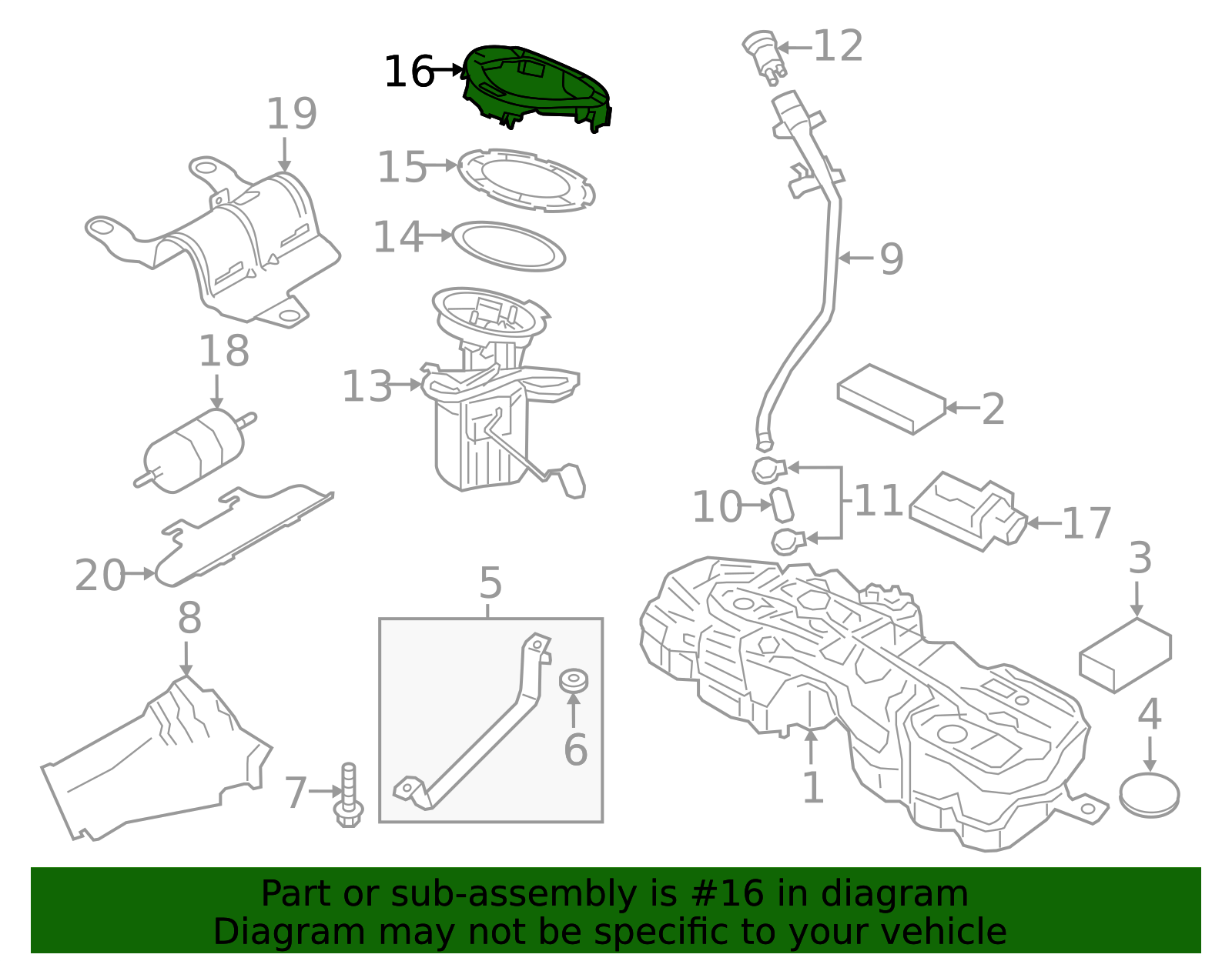 2017-2025 Volvo Fuel Pump Shield 32203558 | Genuine Volvo Replacement Parts