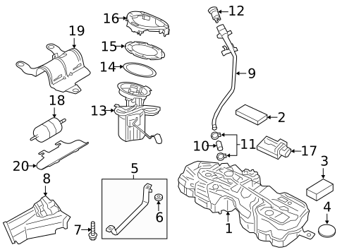 Fuel System Components for 2019 Volvo XC90 #1