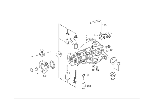 Axle Housing, Rear for 2003 Mercedes-Benz ML55 AMG #0
