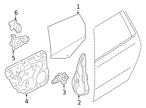 Glass - Rear Door for 2014 Volvo XC60 #0
